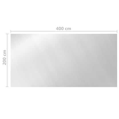 Berkfield Pool Cover Silver 400x200 cm PE