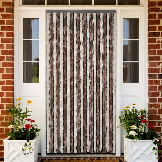 Berkfield Insect Curtain Beige and Light Brown 120x220 cm Chenille