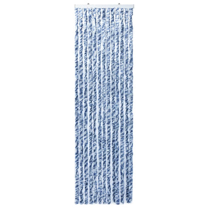 Berkfield Insect Curtain Blue and White 90x200 cm Chenille
