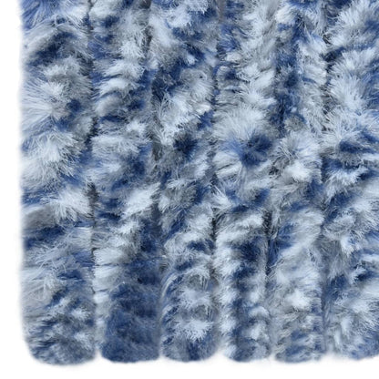 Berkfield Insect Curtain Blue and White 90x200 cm Chenille