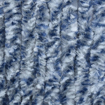 Berkfield Insect Curtain Blue and White 90x200 cm Chenille