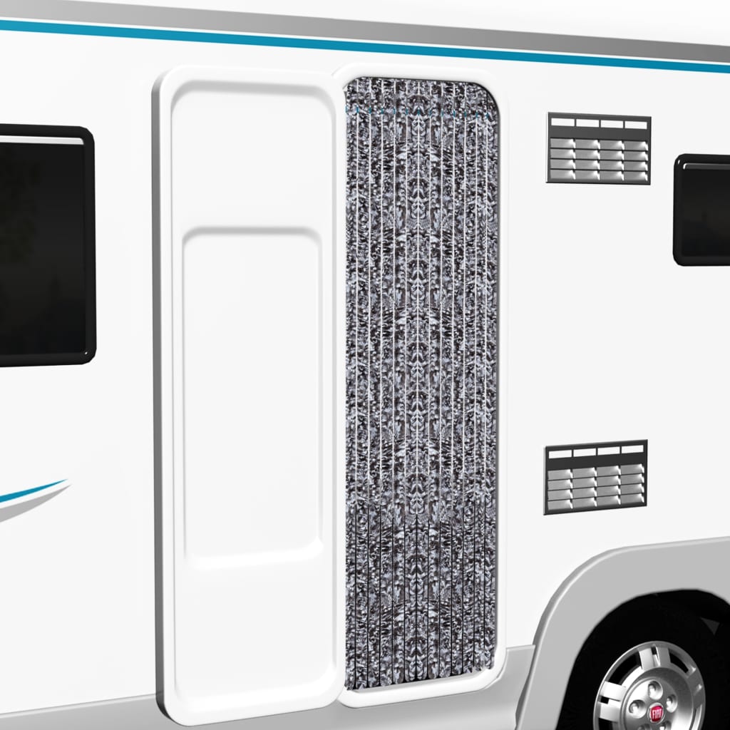 Berkfield Insect Curtain Brown and Beige 90x200 cm Chenille