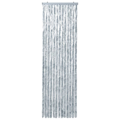 Berkfield Insect Curtain White and Grey 90x200 cm Chenille