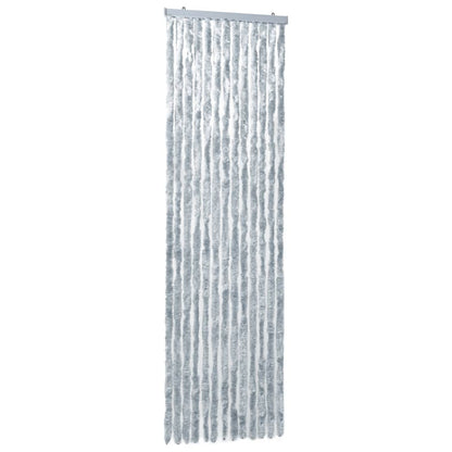 Berkfield Insect Curtain White and Grey 90x200 cm Chenille