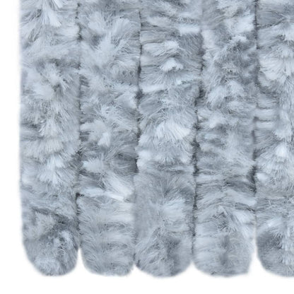 Berkfield Insect Curtain White and Grey 90x200 cm Chenille