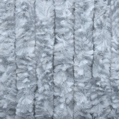 Berkfield Insect Curtain White and Grey 90x200 cm Chenille