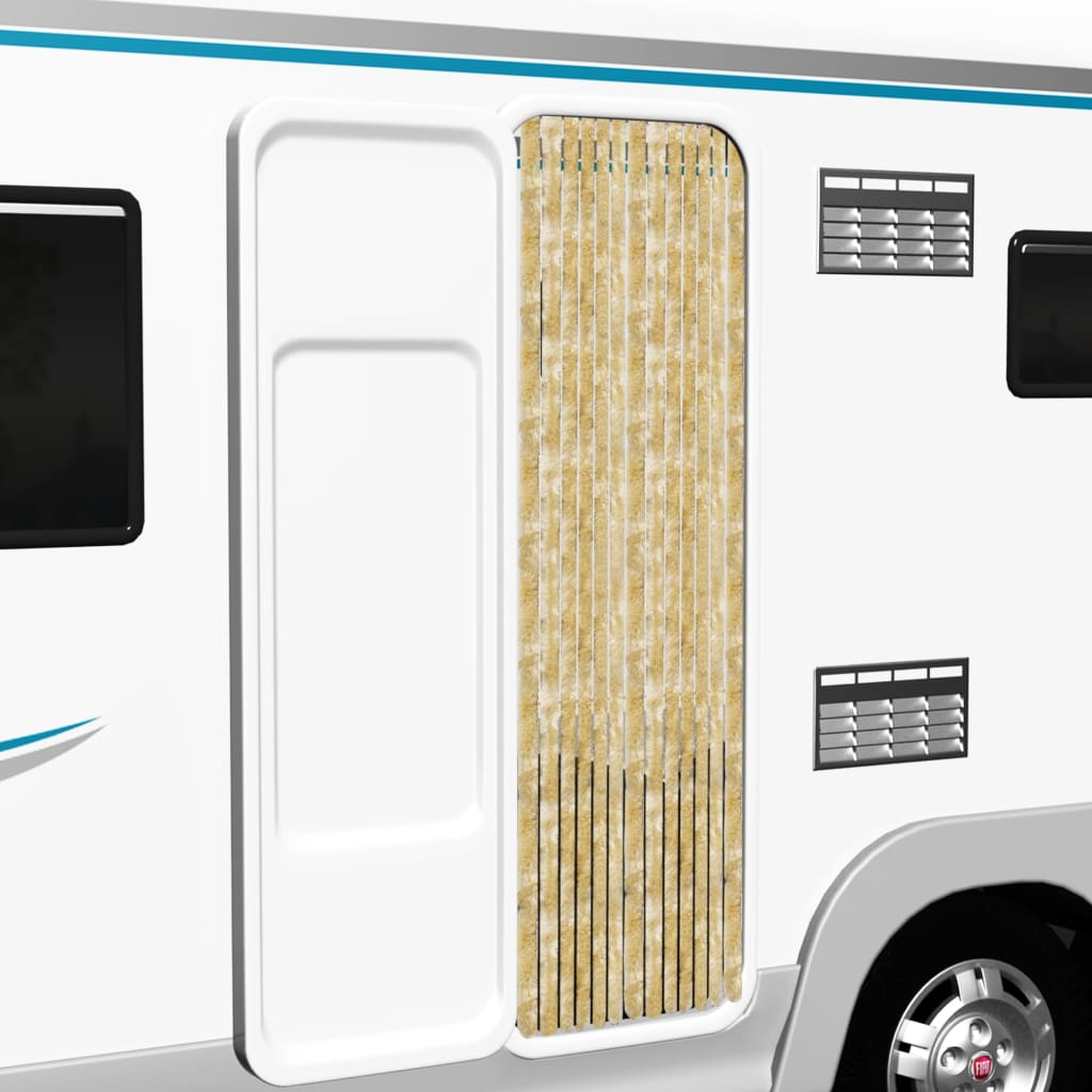 Berkfield Insect Curtain Beige 56x200 cm Chenille