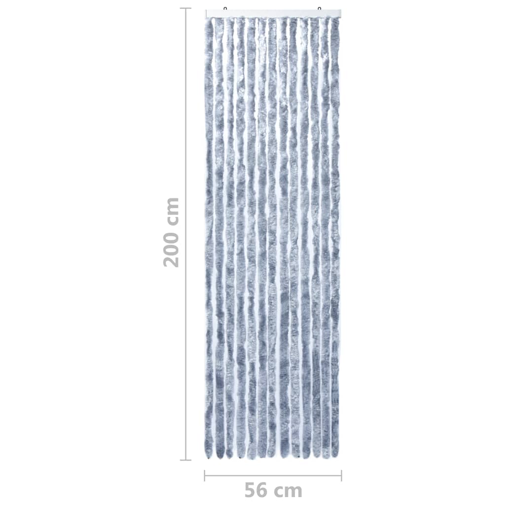 Berkfield Insect Curtain Silver 56x200 cm Chenille