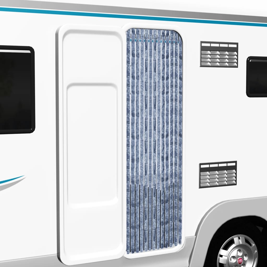 Berkfield Insect Curtain Silver 90x200 cm Chenille