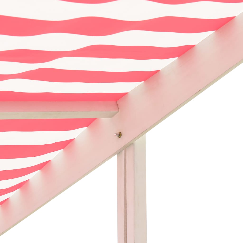 Berkfield Sandbox with Adjustable Roof Fir Wood White and Red UV50