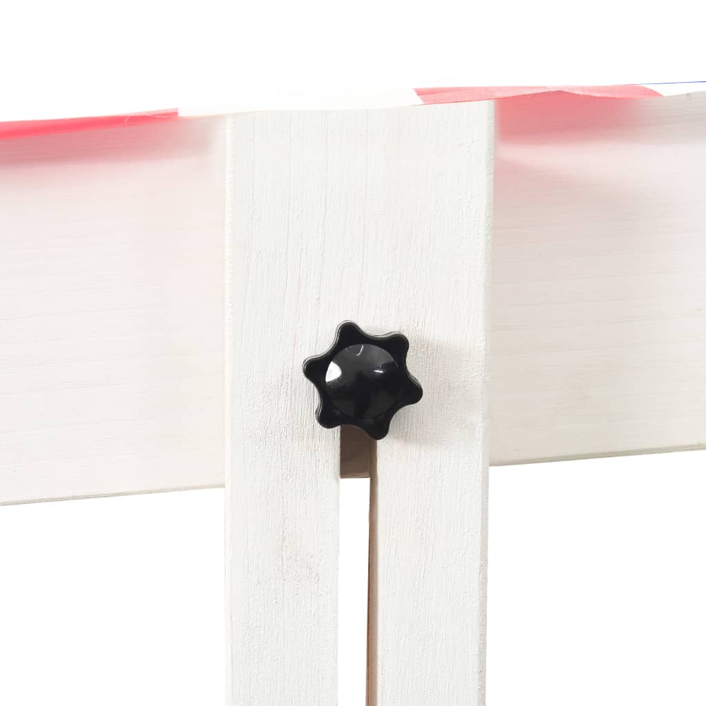 Berkfield Sandbox with Adjustable Roof Fir Wood White and Red UV50