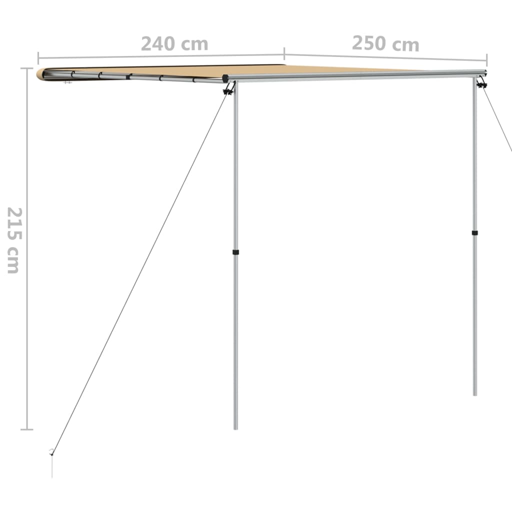 Berkfield Camper & Caravan Awning 2.4x2.5x2.15 m Beige