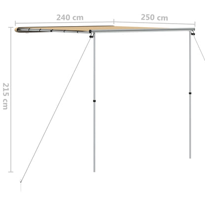 Berkfield Camper & Caravan Awning 2.4x2.5x2.15 m Beige