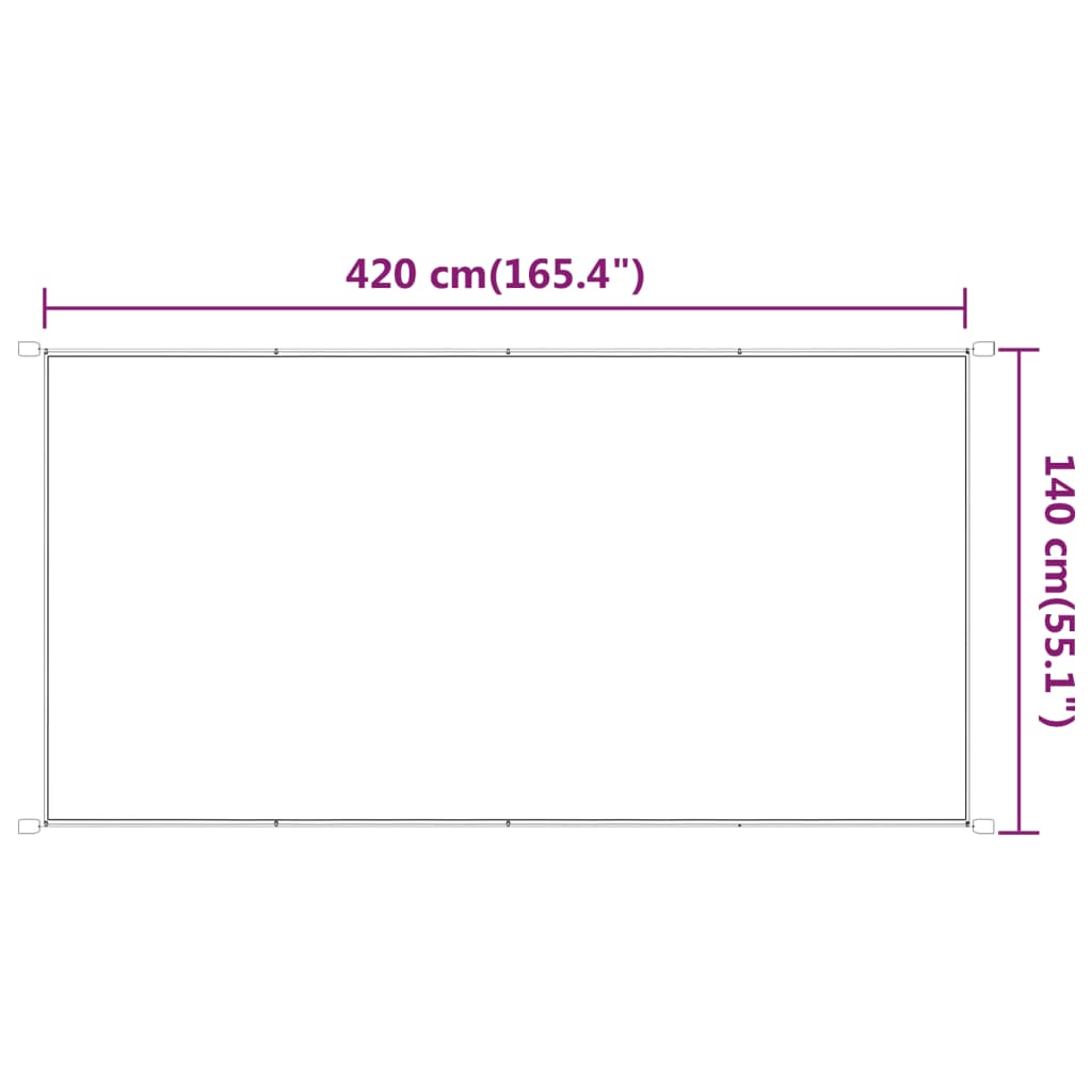 Berkfield Vertical Awning Anthracite 140x420 cm Oxford Fabric