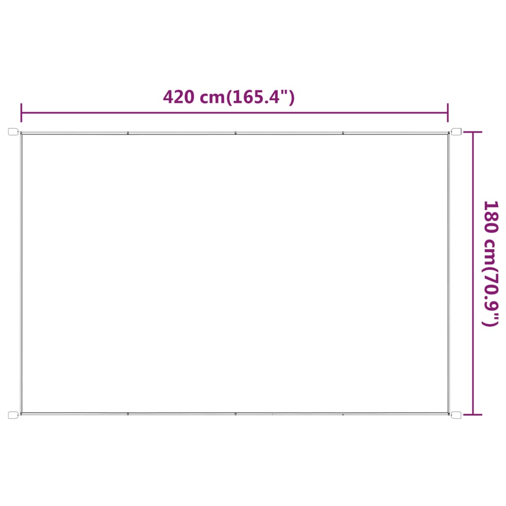 Berkfield Vertical Awning Anthracite 180x420 cm Oxford Fabric