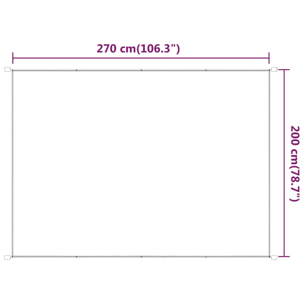 Berkfield Vertical Awning Beige 200x270 cm Oxford Fabric