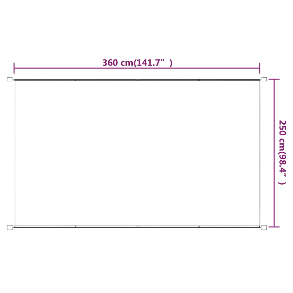 Berkfield Vertical Awning Blue 250x360 cm Oxford Fabric