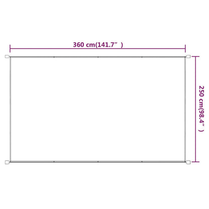 Berkfield Vertical Awning Blue 250x360 cm Oxford Fabric