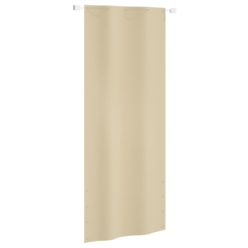 Berkfield Balcony Screen Beige 100x240 cm Oxford Fabric