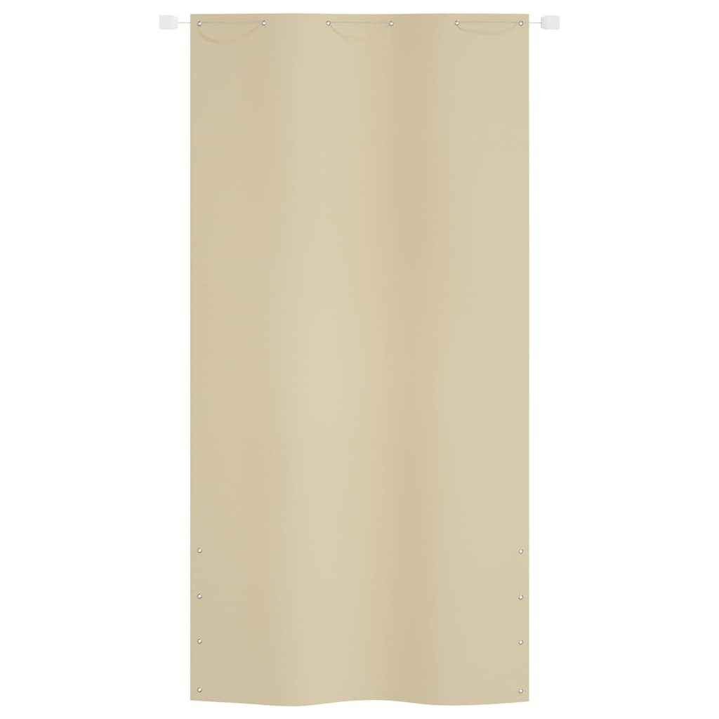 Berkfield Balcony Screen Beige 120x240 cm Oxford Fabric