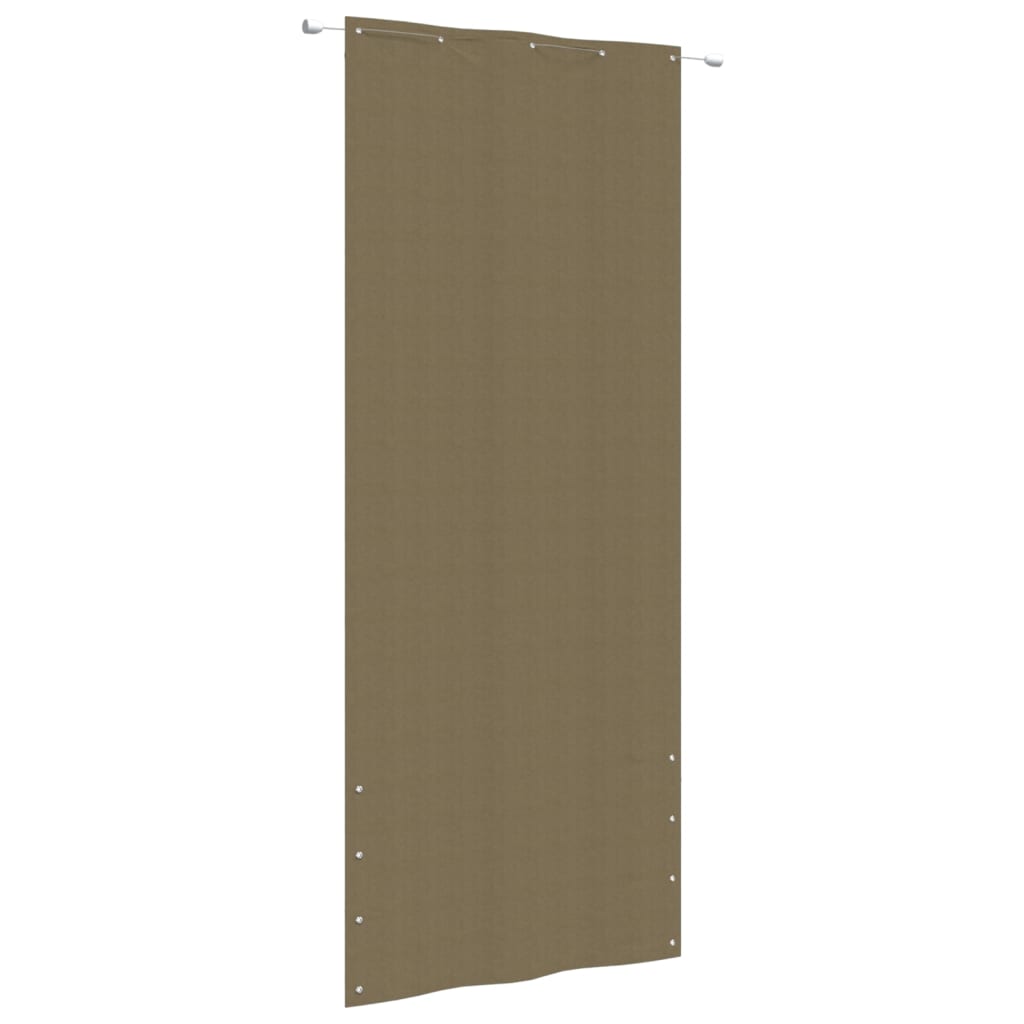 Berkfield Balcony Screen Taupe 100x240 cm Oxford Fabric