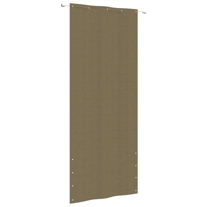 Berkfield Balcony Screen Taupe 100x240 cm Oxford Fabric
