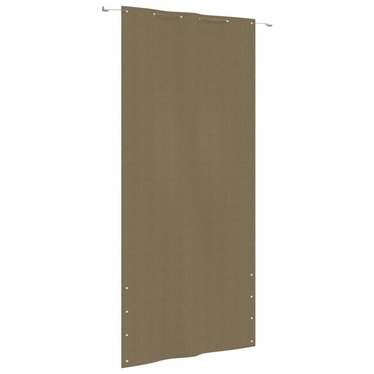Berkfield Balcony Screen Taupe 120x240 cm Oxford Fabric