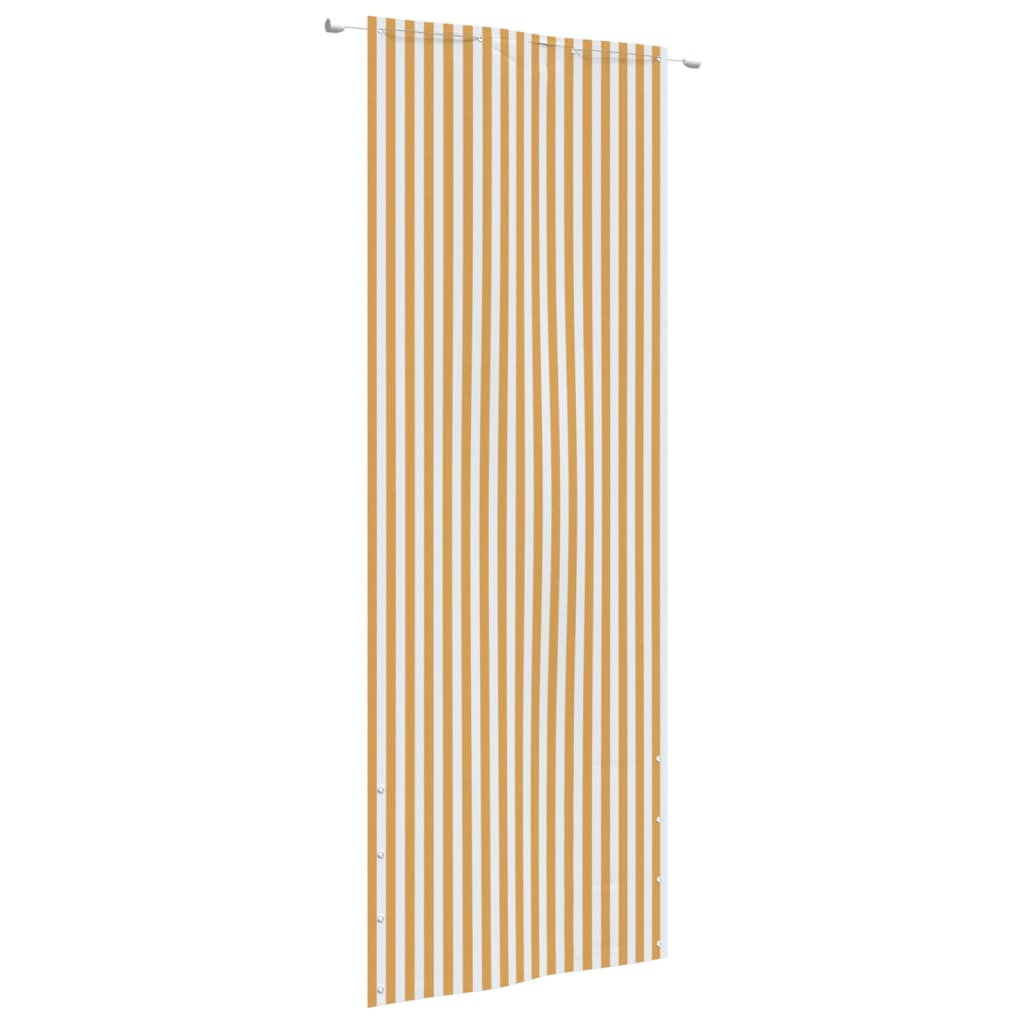 Berkfield Balcony Screen Yellow and White 80x240 cm Oxford Fabric