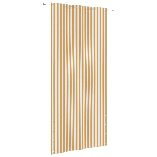 Berkfield Balcony Screen Yellow and White 120x240 cm Oxford Fabric