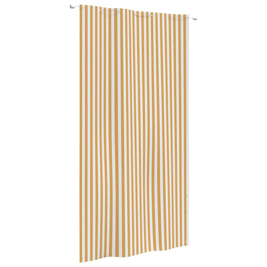 Berkfield Balcony Screen Yellow and White 140x240 cm Oxford Fabric
