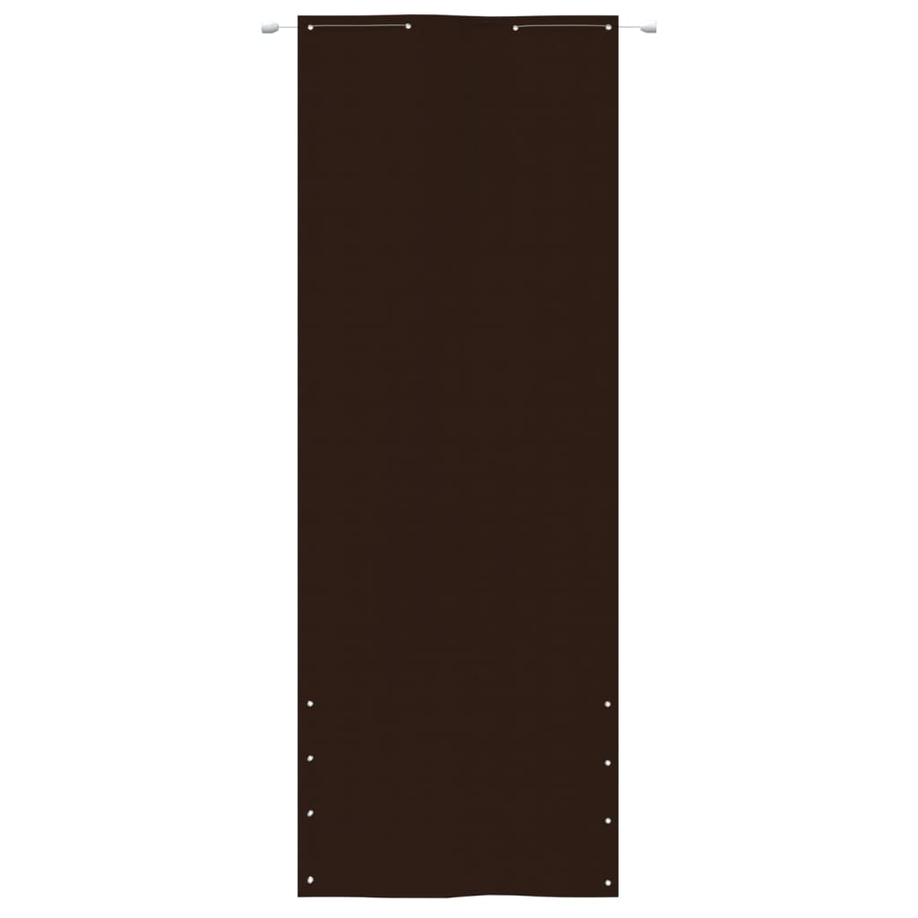 Berkfield Balcony Screen Brown 80x240 cm Oxford Fabric