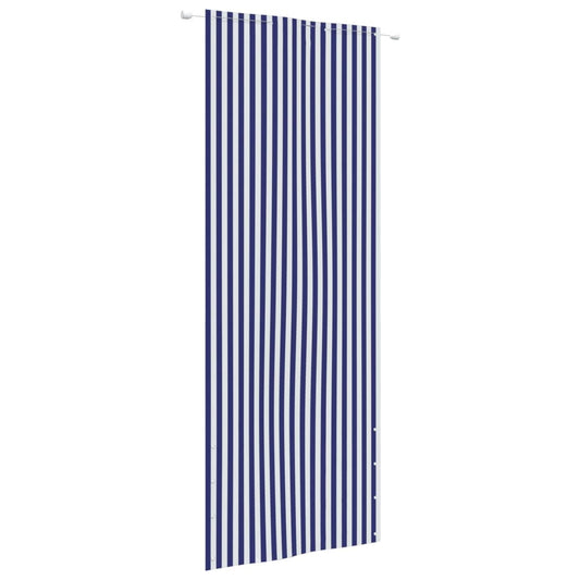 Berkfield Balcony Screen Blue and White 80x240 cm Oxford Fabric