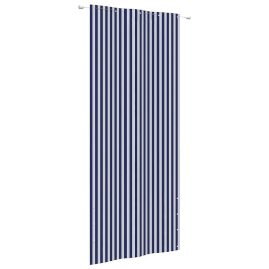 Berkfield Balcony Screen Blue and White 100x240 cm Oxford Fabric