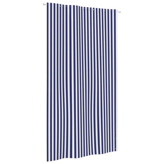 Berkfield Balcony Screen Blue and White 140x240 cm Oxford Fabric