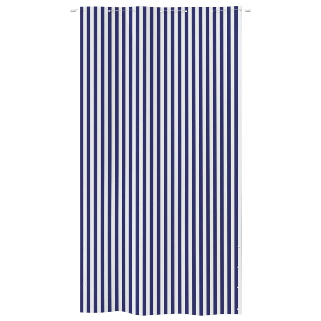 Berkfield Balcony Screen Blue and White 140x240 cm Oxford Fabric