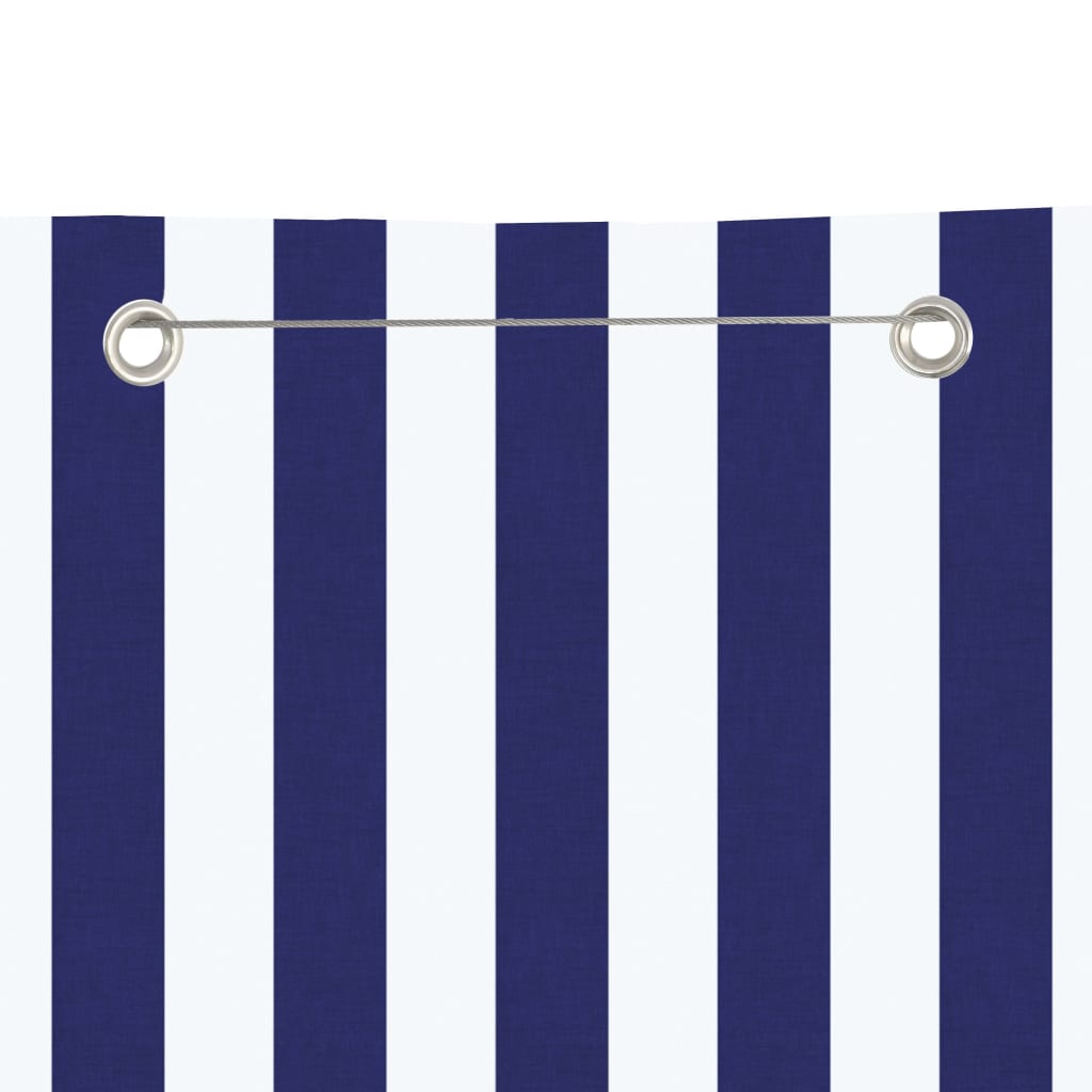 Berkfield Balcony Screen Blue and White 140x240 cm Oxford Fabric