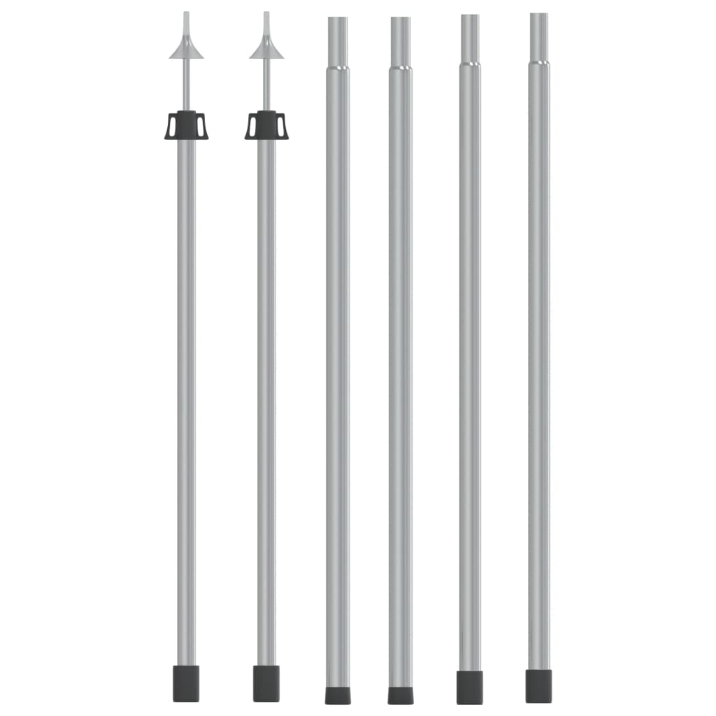 Berkfield Telescopic Tarp Poles with Length of 102-260 cm 2 pcs Aluminum