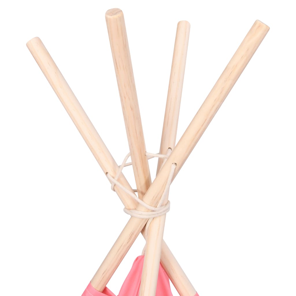 Berkfield Children Teepee Tent with Bag Peach Skin Stripe 120x120x150 cm