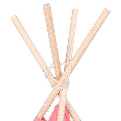 Berkfield Children Teepee Tent with Bag Peach Skin Stripe 120x120x150 cm