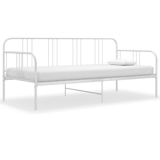 Berkfield Sofa Bed Frame White Metal 90x200 cm
