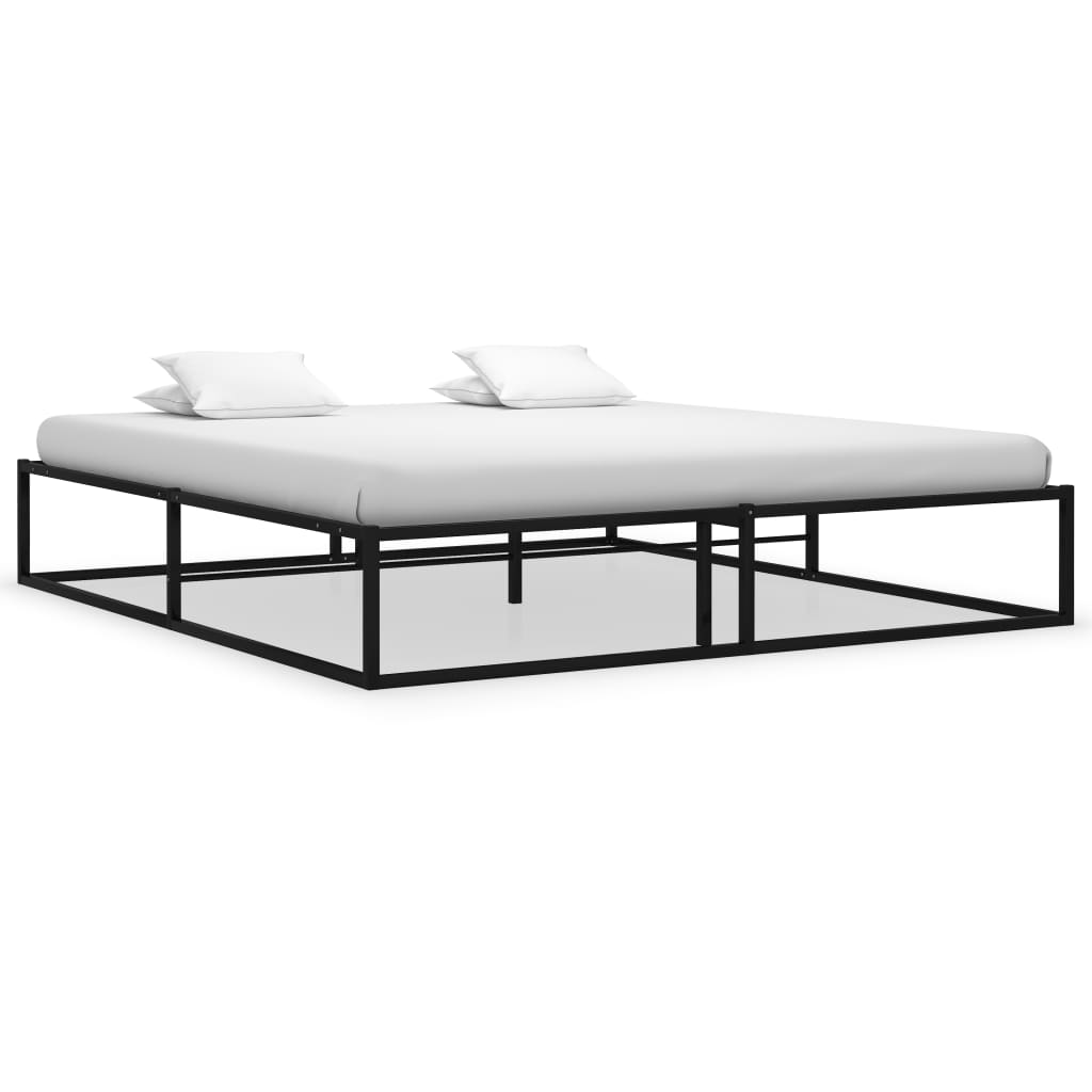 Berkfield Bed Frame Black Metal 200x200 cm