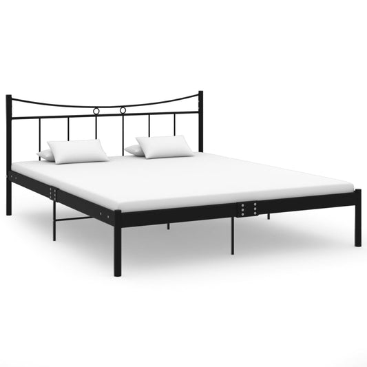 Berkfield Bed Frame Black Metal 160x200 cm