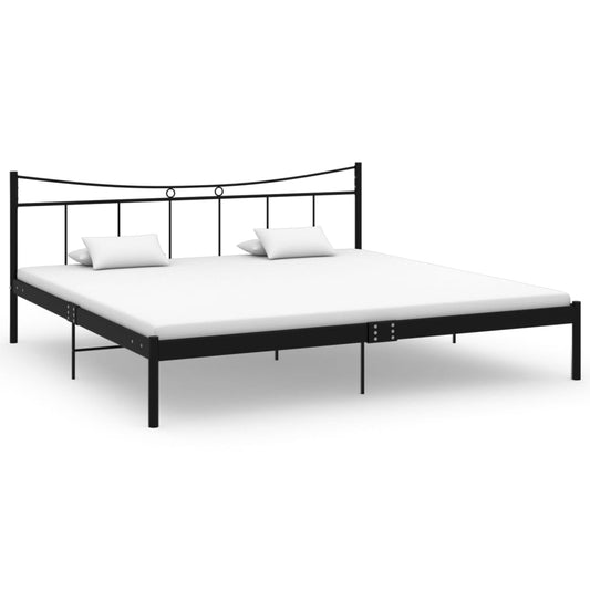 Berkfield Bed Frame Black Metal 200x200 cm
