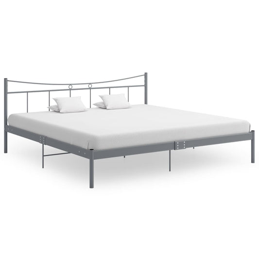 Berkfield Bed Frame Grey Metal 200x200 cm