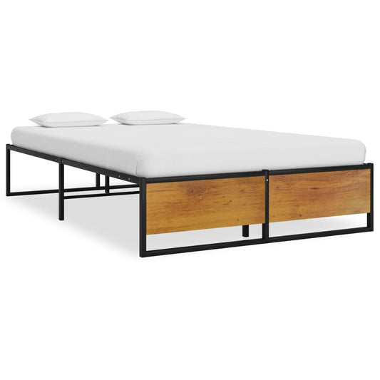 Berkfield Bed Frame Black Metal 120x200 cm