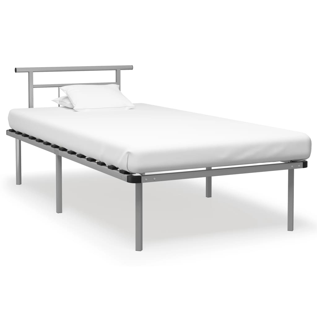 Berkfield Bed Frame Grey Metal 100x200 cm