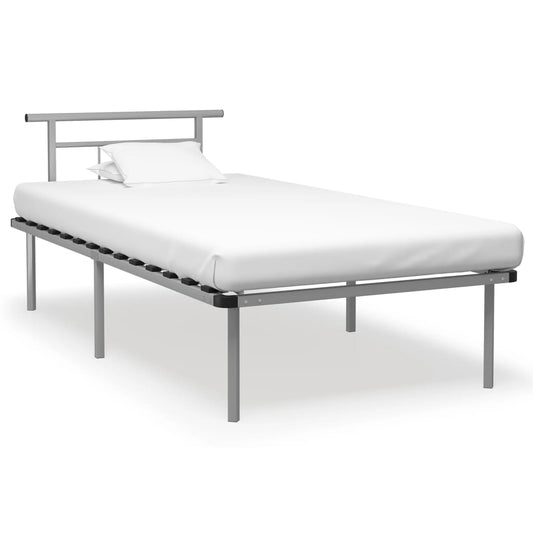 Berkfield Bed Frame Grey Metal 100x200 cm