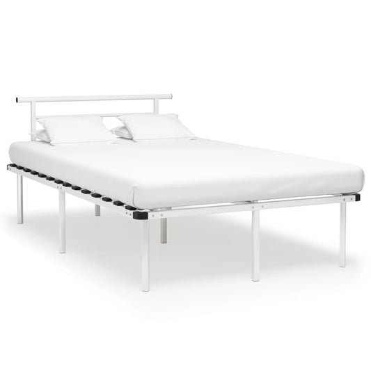 Berkfield Bed Frame White Metal 120x200 cm