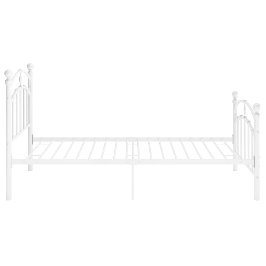Berkfield Bed Frame White Metal 90x200 cm