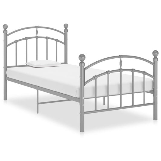 Berkfield Bed Frame Grey Metal 100x200 cm